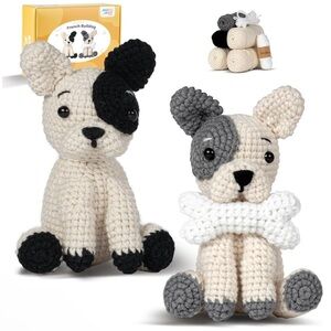 French Bulldog Crochet Kit for Dogs Crochet Animal Kit Crocheting Kit New
